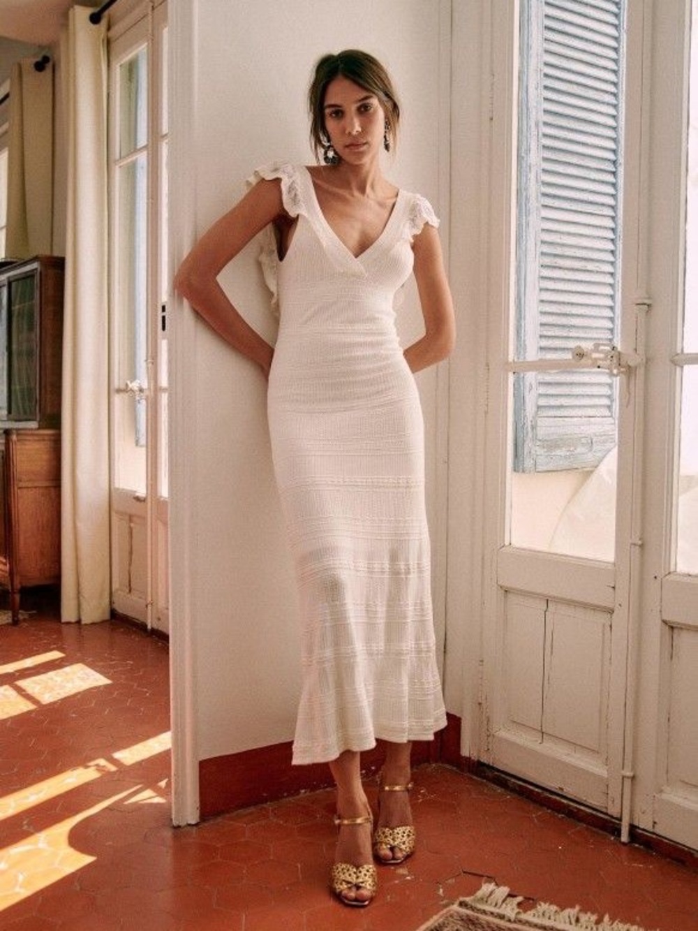 Sezane Aphrodite knit midi dress